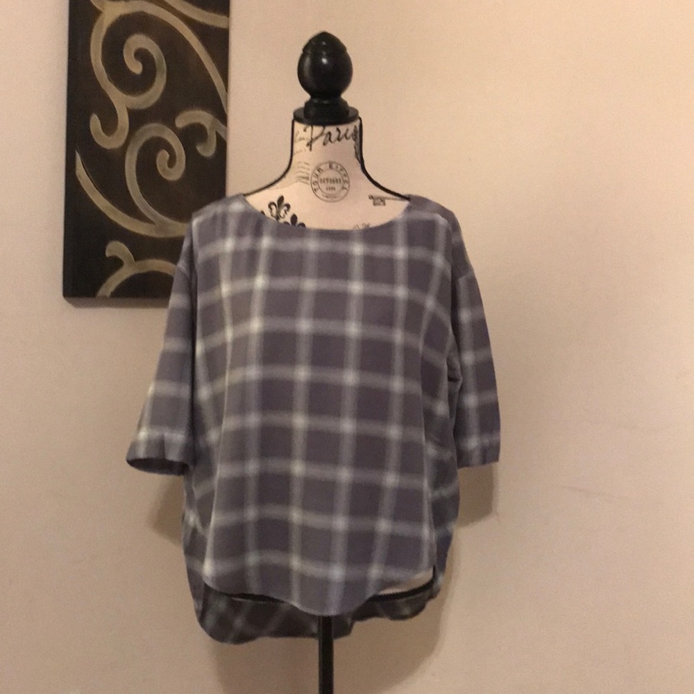 Bundle 3 for $20. Blue plaid Calvin Klein tunic